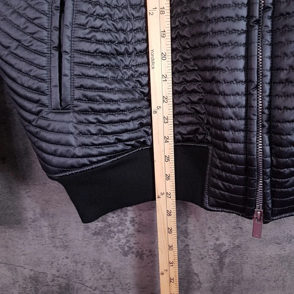 NIKE AIR JORDAN Full Zip Quilted Down Bomber Jacket Mens LARGE Black II5314-010